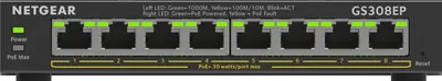 Produktbild von NETGEAR Plus GS308EP - Switch - Smart - 8 x 10/100/1000 (PoE+) - Desktop, wandmontierbar - PoE+ (62 W)