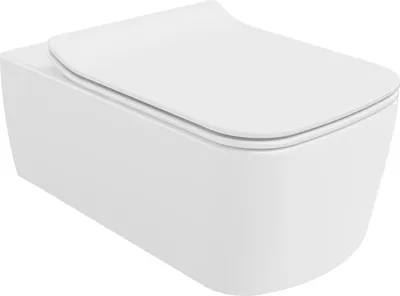 Produktbild von Mexen York WC-Schüssel Rimless mit Slim-Absenkautomatik-Sitz, Duroplast, Weiß Glanz - 30114000