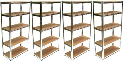 Productafbeelding van 4x Legbord voor zware belasting, steekbaar legbord, model 56200, archiefrek, geschikt voor werkplaats, kelder