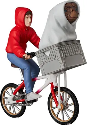 A figurine of E.T. and Elliot on a bicycle.