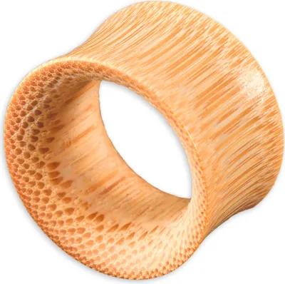 Produktbild von viva-adorno 1 Stück 16mm Double Flared Flesh Tunnel Plug Bambus Holz Ohr Piercing Größe 6 - 25mm WP100