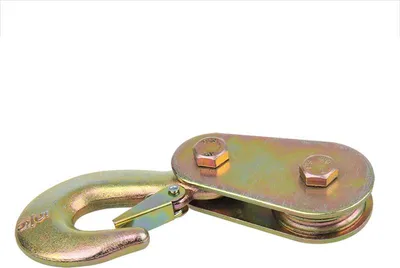 Produktbild von Sicherheitshaken bis 2000KG Karabinerhaken mit doppelter Zugkraft Umlenkrolle für 5-7mm Stahlseile, Haken 624g leicht