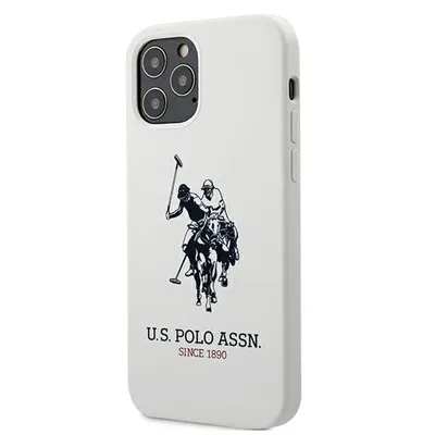 Produktbild von US Polo USHCP12LSLHRWH iPhone 12 Pro Max 6,7" weiß/weiß Silikonkollektion
