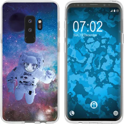 Produktbild von PhoneNatic Case kompatibel mit Samsung Galaxy S9 Plus Silikon-Hülle Space Catronaut M5