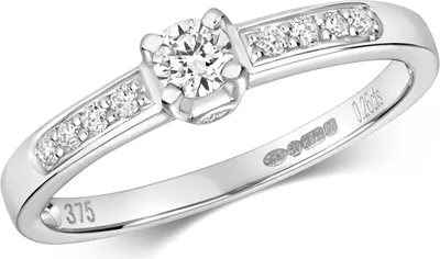 Produktbild von 9 Karat (375) Weißgold Damen - Diamant Ring Brillant-Schliff 0.25 Karat H - PK1, 54 (17.2); TRS31604RSN