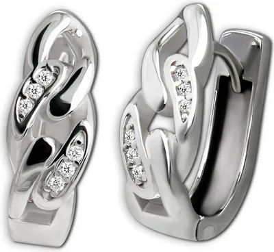 Produktbild von SilberDream silberfarben weiß SilberDream Ohrringe Damen 925 Silber Creolen SDO4458W