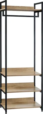 Produktbild von Garderobekreis mit Holz - Kleiderschrank - 56x36x170 cm
