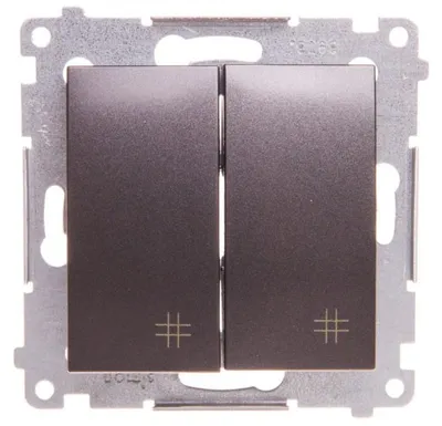 Immagine prodotto di Interruttore a croce doppio (modulo) con stampa antracite Contatto Simon 54 Premium DW7/2.01/48