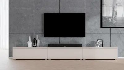 Produktbild von AX LIVING Stehendes TV Board beige Loriano TV Bank 3x100 cm Kaschmir
