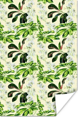 Produktbild von MuchoWow® Poster Orchidee - Blumen - Blätter 120x180 cm - Kunstposter