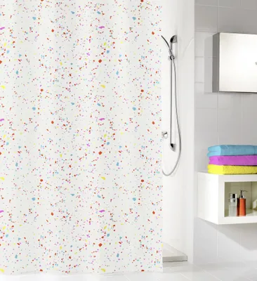 Zdjęcie produktu dla Zasłona prysznicowa Kleine Wolke PEVA CONFETTI wielokolorowa 180 x 200 cm