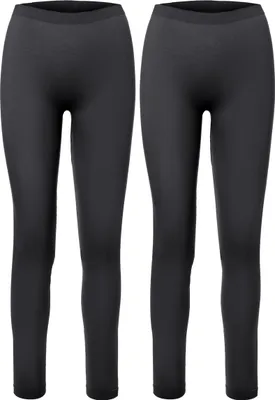 Produktbild von Ladeheid 2er Pack  Damen Lange Unterhosen für Winter Sport Ski Outdoor LA40-261 (Schwarz/Schwarz, S)