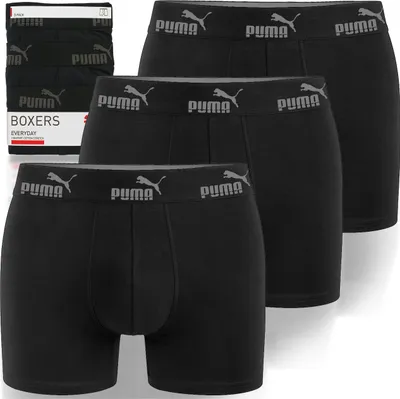 Produktbild von Puma Herren-Boxershorts Black Baumwolle 3er Pack