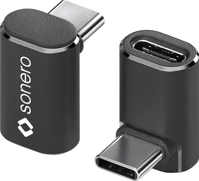 Produktbild von SONERO USB-C Adapter X-UA131 90° 40Gbps 240W Alu schwarz