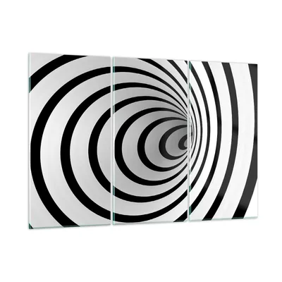 Produktbild von Bilder auf glas - Spirale abstrakt komposition - 105x70cm - Glasbilder - Wandbilder - Kunstdruck - zum Aufhängen bereit - Wanddekoration aus Glas - Glas Bilder - Wandbild auf Glas - GCE105x70-2648