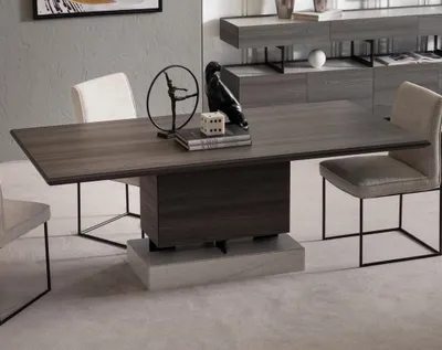 Obrázok produktu pre Elegantný hnedý jedálenský stôl z dreva v modernom dizajne