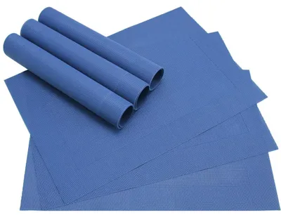 Produktbild von Tischset BORDA 6er blau dunkelblau Tischunterlage als Tischdeko