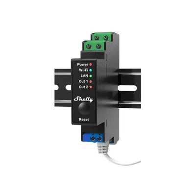 Produktbild von 2-Kanałowy Przekaźnik Na Szynę Din Shelly Pro 2Pm Wifi/Lan