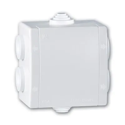 Produktbild von Verteilerbox Weiß mit sechs Eingängen 80x80 / IP54