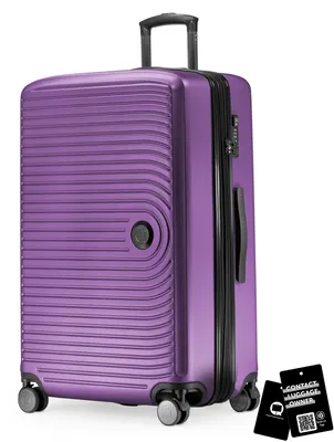 Produktbild von Hauptstadtkoffer - Großer Koffer + digitaler Kofferanhänger, Reisekoffer XL Erweiterung, Hardcase Rollkoffer 4 Rollen Aufgabegepäck 130L TSA-Schloss,Aubergine