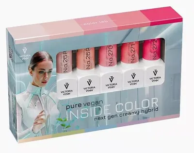 Obrázok produktu pre Victoria Vynn | Sada hybridných lakov – 5 ks – ružová – krémová konzistencia – vegánska