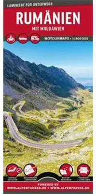 Produktbild von MoTourMaps Rumänien Auto- und Motorradkarte 1:800.000