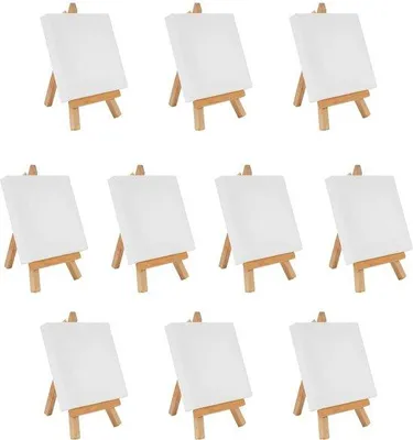 Obrázek produktu pro Kompletní sada 10 miniaturních malířských stojanů Unyqoos® pro kreativní umělecké projekty