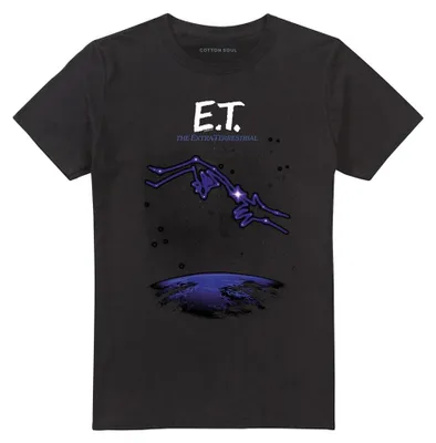 Produktbild von E.T - T-Shirt für Herren/Damen Uni, Ringgesponnene Baumwolle TV35496 (3XL) (Schwarz)
