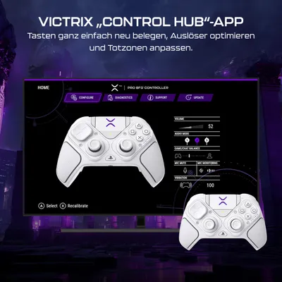 Produktbild von Turtle Beach Victrix Pro BFG Reloaded Wireless Modular PlayStation Controller Weiß - Offiziell Lizenziertes Produkt, Gamepad, PC, PlayStation 4, PlayStation 5, Schaltfläche Zurück, D-Pad, Verkabelt & Kabellos, Bluetooth/USB, USB Typ-C