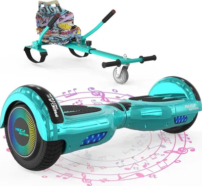 Produktbild von MEGA MOTION 6.5 Hoverboard mit sitz hoverkart GO-Kart für Kinder mit LED Leuchten & Bluetooth Musik Skateboard