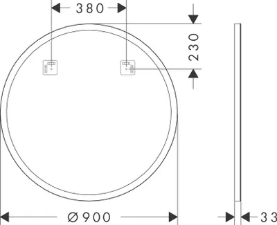 Produktbild von HANSGROHE 54967670 Spiegel Xarita Lite S 900/30
