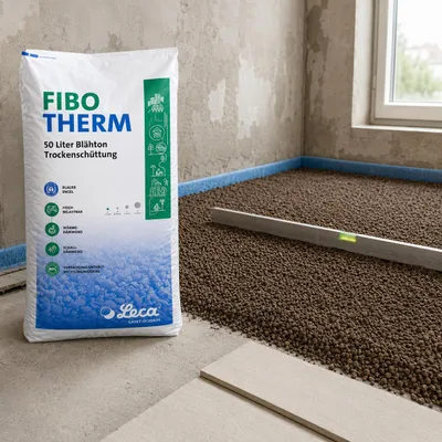 Produktbild von FIBOTHERM 1-5 mm, rund und gebrochen, Blähton Trockenschüttung, 50 Ltr