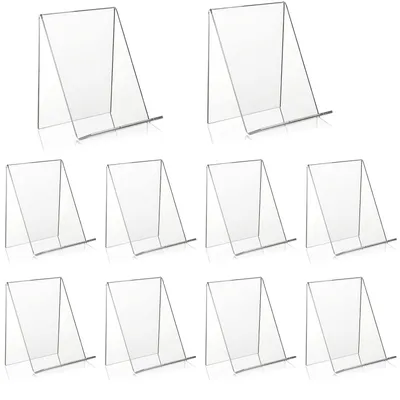 Buchständer Acryl 10 Stück transparent für Bücher, Fotos, Broschüren