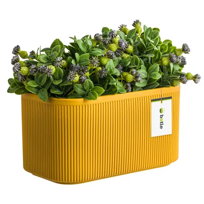 Zdjęcie produktu dla Doniczka Obudowa Kolor Żółty 25,5 cm H13,5 cm Matowa Powierzchnia Modern Glamour
