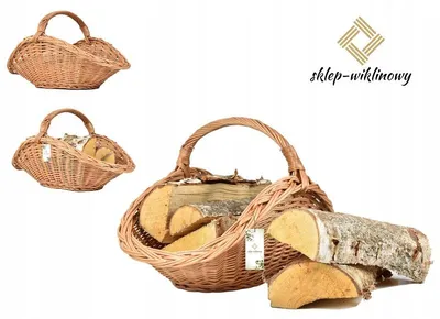 Produktbild von Sklep Wiklinowy Kaminkorb aus Weide für Holz, 56 cm