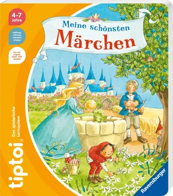 A children's book cover featuring fairy tale characters and a castle.