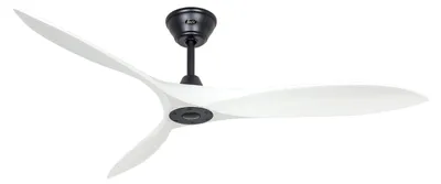 Zdjęcie produktu dla Energooszczędny wentylator sufitowy z pilotem Eco Airscrew 152 cm czarny mat / biały mat