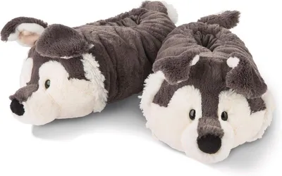 Husky Hausschuhe für Erwachsene 38-41 - Bequeme Plüschslipper