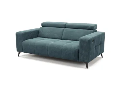 Produktbild von Nicolette-Sofa mit elektrischer Relaxfunktion, USB-Anschluss und verstellbaren Kopfstützen – Modernes Premium-Sofa