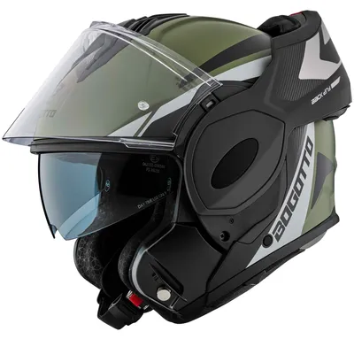 Image de Casque modulable Bogotto FS-X600 Atyr, olive mat/noir, 2XL