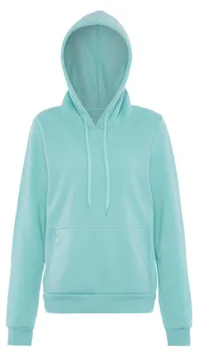 Produktbild von Damen Hoodie mit Kapuze und großer Kängurutasche, in Grün, Größe M
