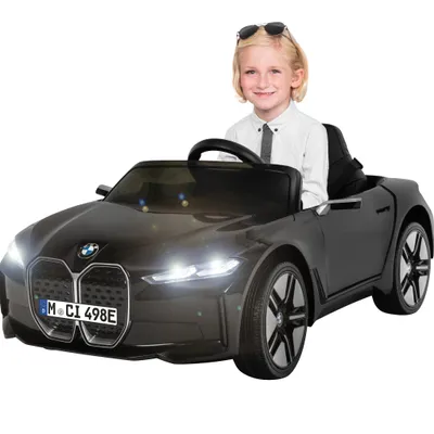 Produktbild von Actionbikes Motors Kinder Elektro Auto BMW i4 Premium | 2x 12V 7 Ah - Elektroauto mit Fernbedienung - LED - USB - MP3 - AUX - Ab 3 Jahre (Schwarz)