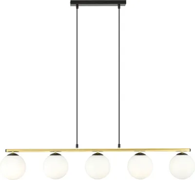 Immagine prodotto di Lampadario Emibig 5xE14 10W ALLORA 5 paralumi bianchi 1254/5