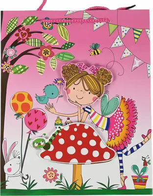 Produktbild von Geschenktüte Prinzessin Meerjungfrau 26x32cm - Große Papiertüte für Kinder - Bunte Motive
