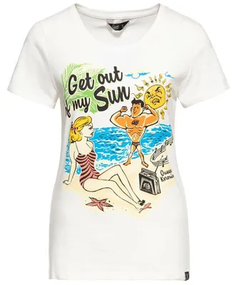 Produktbild von Queen Kerosin T-Shirt - Get Out Of My Sun Weiß XS