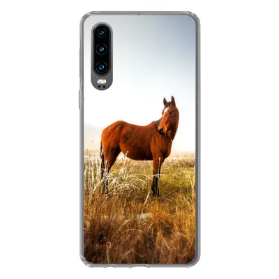 Produktbild von MuchoWow® Handyhülle Schutzhülle Hülle für Huawei P30 Pferd - Weide - Australien Silikon Softcase Handy Hülle - Kartenbesitzer