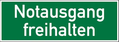 Produktbild von Dreifke® Rettungszeichen, Wortschild Notausgang freihalten, praxisbewährt | A...