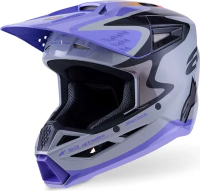 Produktbild von Alpinestars S-M3 Jettson Jugend Motocross Helm, lila/schwarz, Y/S (48/49)