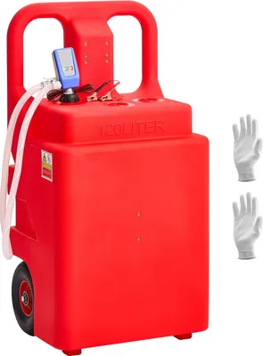 Produktbild von Kraftstofftank - Mobiler Kraftstoffkanister 121 L - Elektrische Transferpumpe 9,46 L/min - 1,2 m Förderschlauch - Automatik-Zapfpistole - Tankadapter - Für Diesel & Benzin - Rot