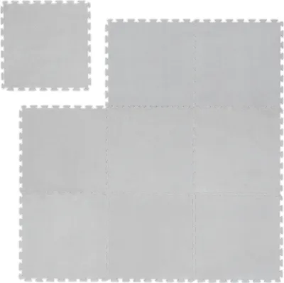Zdjęcie produktu dla relaxdays Puszysty dywanik puzzle w zestawie 9 sztuk